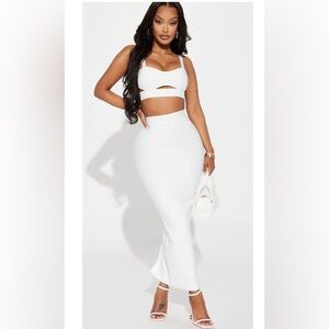 Fashion Nova White Pencil Skirt